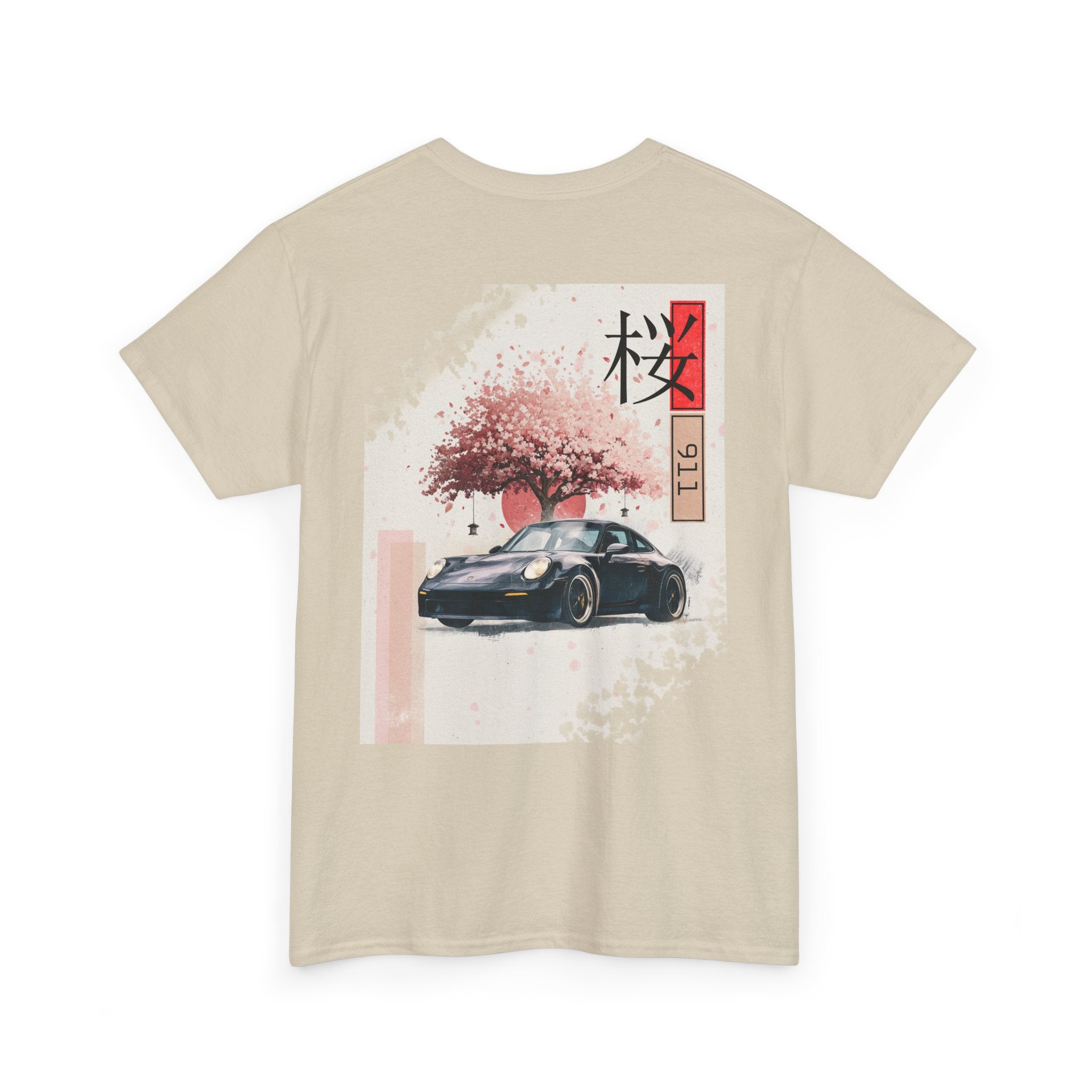 Porsche 911 | Japanese Cherry Blossom Sports Car Graphic T-Shirt